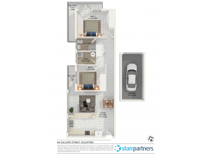 9/4-6 Calliope Street, Guildford NSW 2161 Floorplan