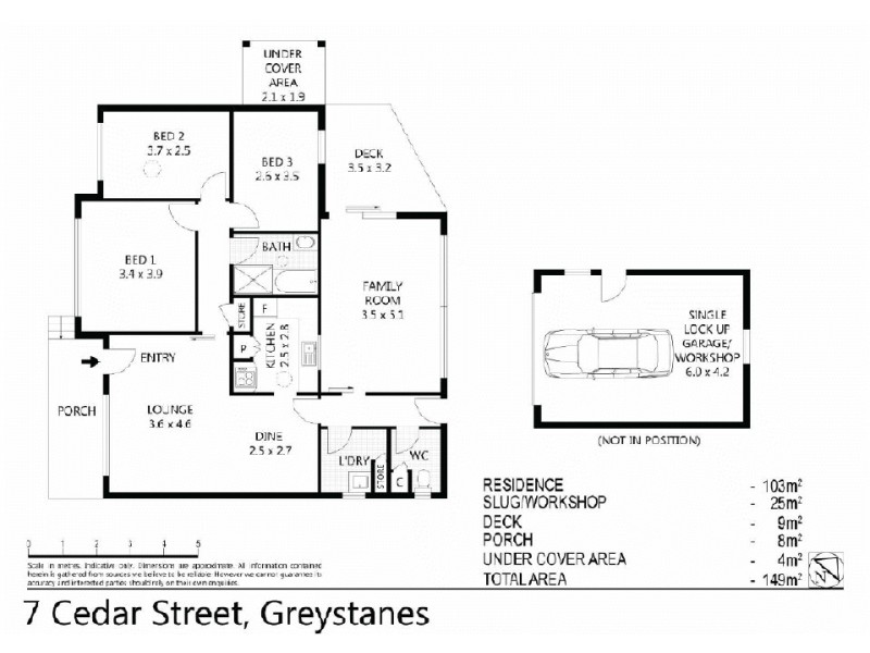 7  Cedar Street, Greystanes NSW 2145 Floorplan