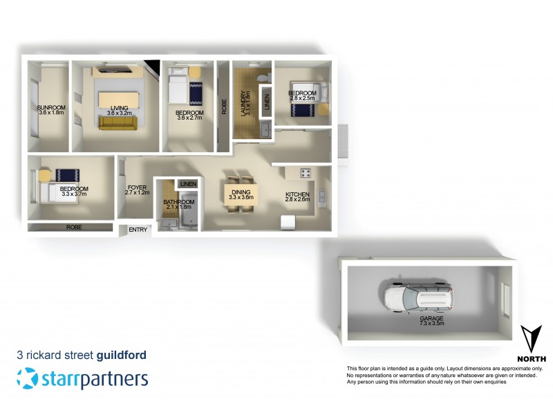 3 Rickard Street, Guildford NSW 2161 Floorplan