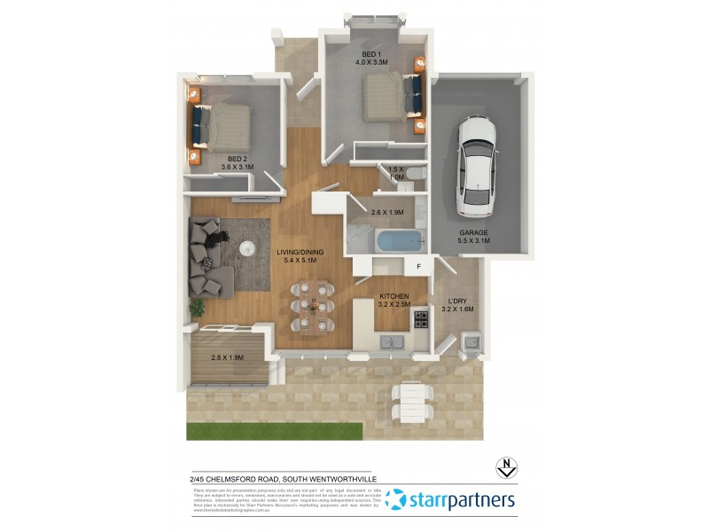 2/45 Chelmsford Road, South Wentworthville NSW 2145 Floorplan