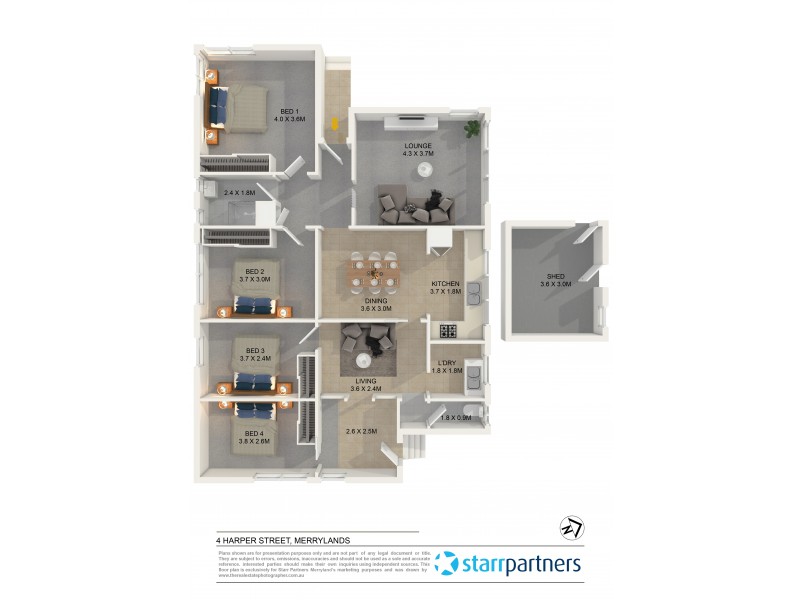 4 Harper Street, Merrylands NSW 2160 Floorplan