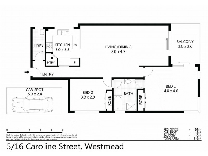 5/16  Caroline Street, Westmead NSW 2145 Floorplan