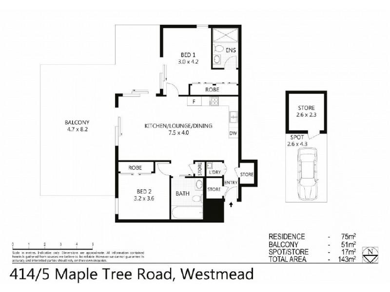 414/5  Maple Tree Road, Westmead NSW 2145 Floorplan