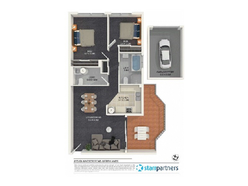 6/53-59  Windsor Road, Merrylands NSW 2160 Floorplan