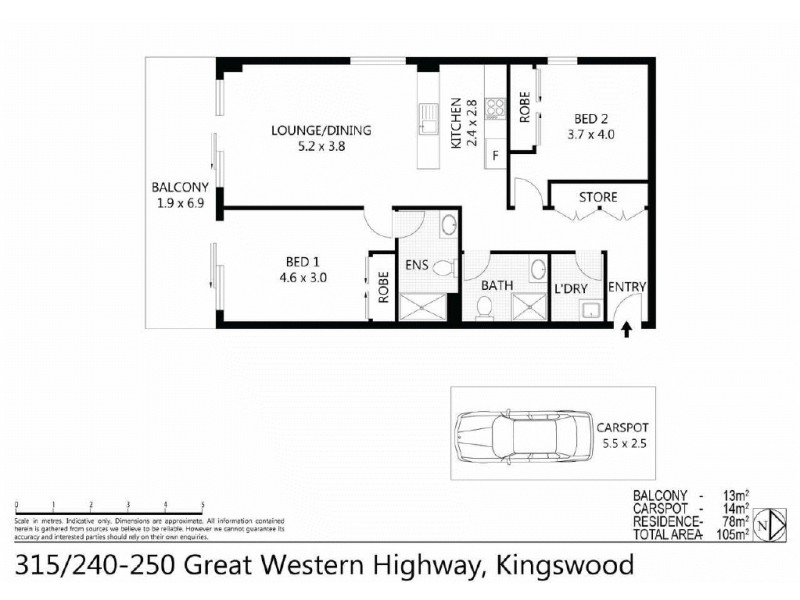 315/240-250  Great Western Highway, Kingswood NSW 2747 Floorplan