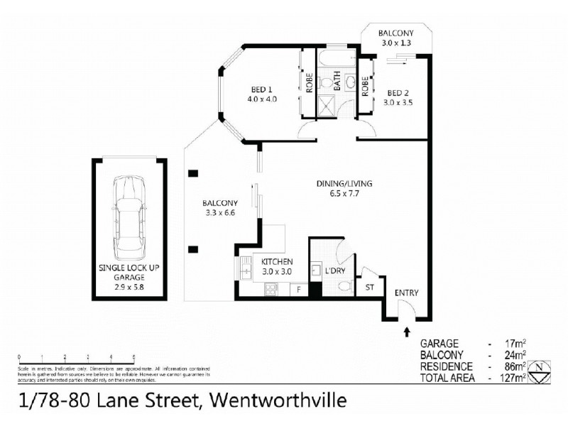 11/78  Lane Street, Wentworthville NSW 2145 Floorplan