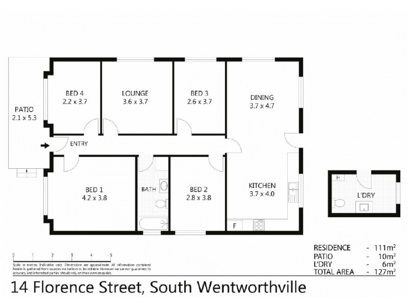 14  Florence Street, South Wentworthville NSW 2145 Floorplan