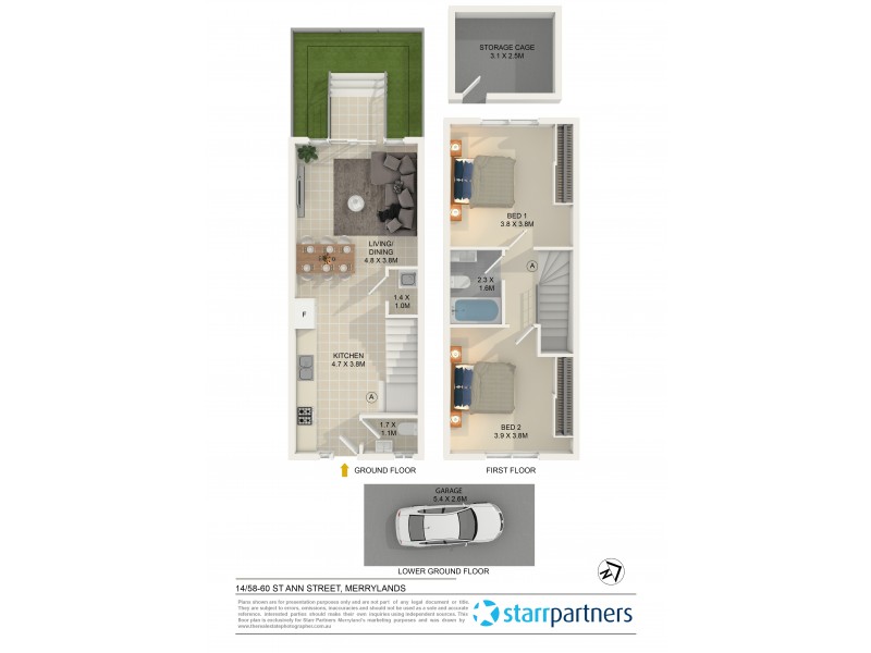 14/58-60 St Ann Street, Merrylands NSW 2160 Floorplan