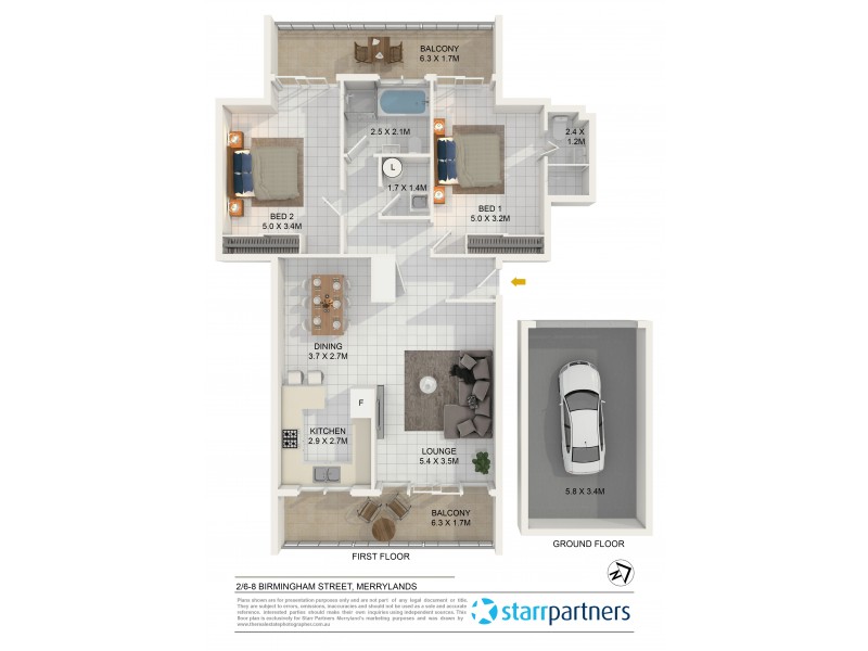2/6-8 Birmingham Street, Merrylands NSW 2160 Floorplan