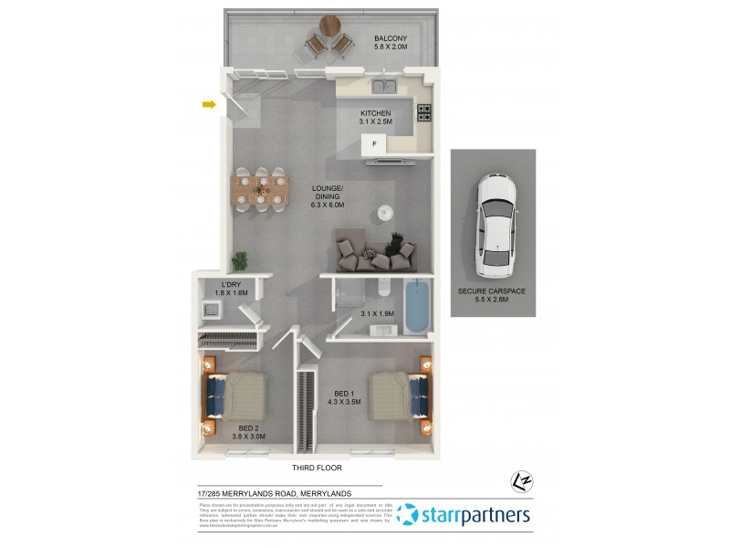 17/285 Merrylands Road, Merrylands NSW 2160 Floorplan