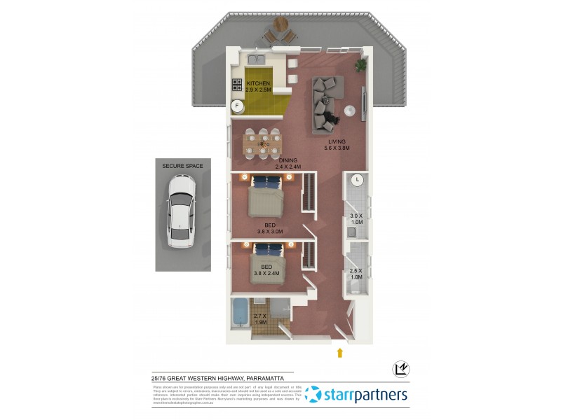 25/76 Great Western Highway, Parramatta NSW 2150 Floorplan