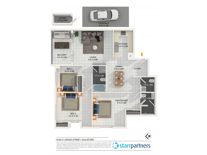 14/29-31 Cross Street, Guildford NSW 2161 Floorplan