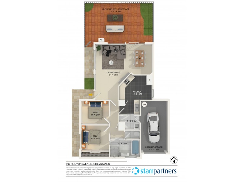 1/62 Runyon Avenue, Greystanes NSW 2145 Floorplan