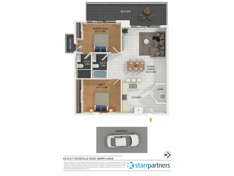 8/215-217 Woodville Road, Merrylands NSW 2160 Floorplan