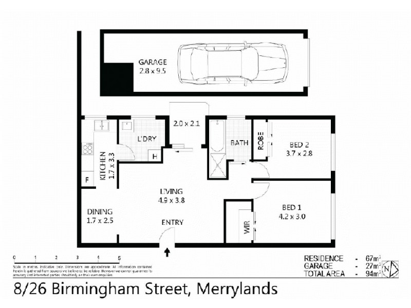 8/26  Birmingham Street, Merrylands NSW 2160 Floorplan