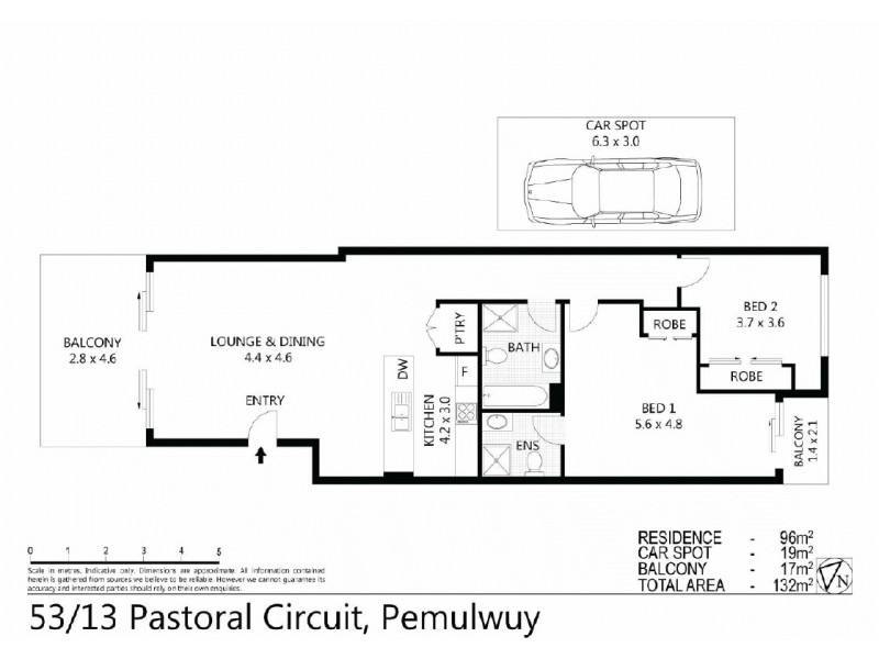 53/13  Pastoral Circuit, Pemulwuy NSW 2145 Floorplan