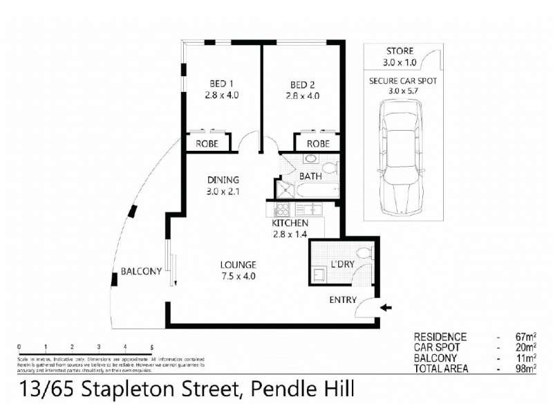 13/65-69 Stapleton Street, Pendle Hill NSW 2145 Floorplan