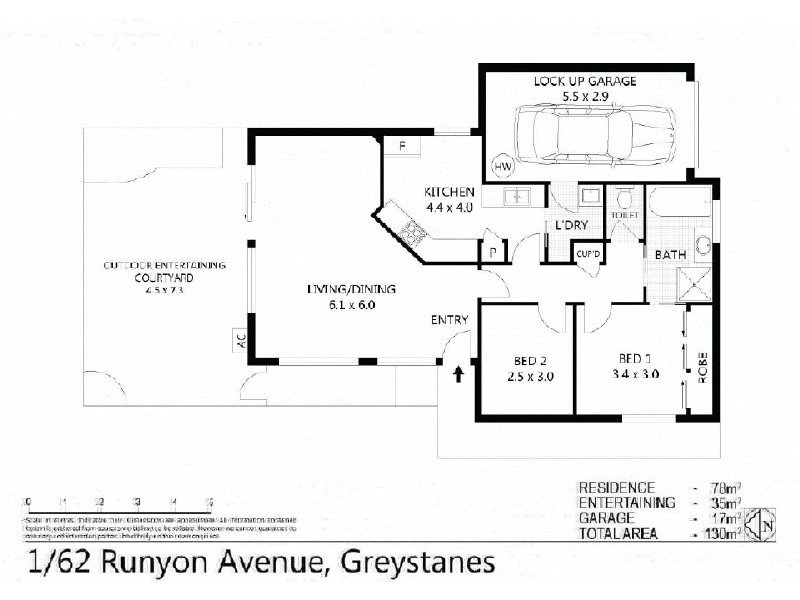 1/62  Runyon Avenue,, Greystanes NSW 2145 Floorplan