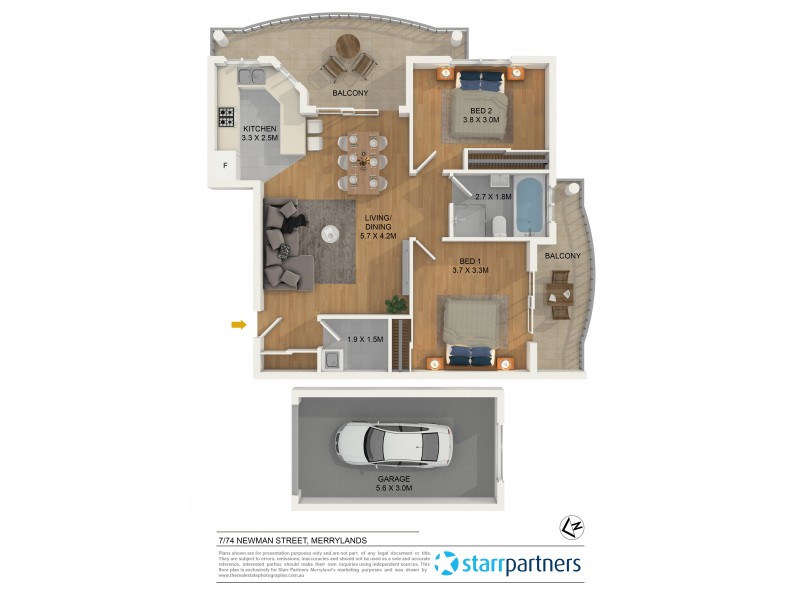 7/74-78 Newman Street, Merrylands NSW 2160 Floorplan