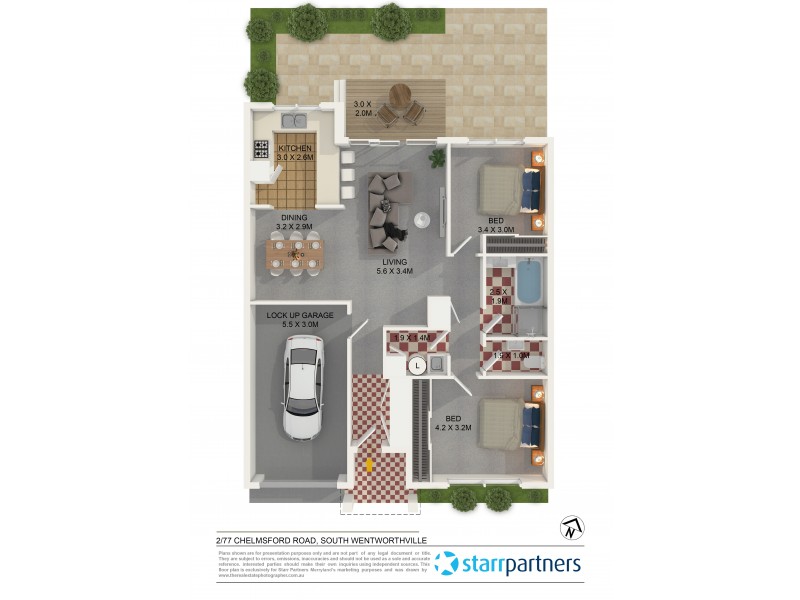 2/77 Chelmsford Road, South Wentworthville NSW 2145 Floorplan