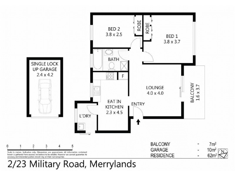 2/23  Military Road, Merrylands NSW 2160 Floorplan