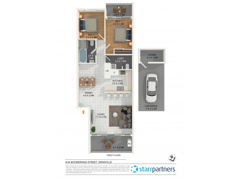 9/34-36 Boomerang Street, Granville NSW 2142 Floorplan