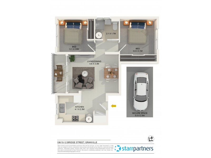 106/10-12 Bridge Street, Granville NSW 2142 Floorplan