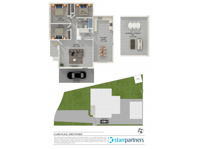 3 Lark Place, Greystanes NSW 2145 Floorplan