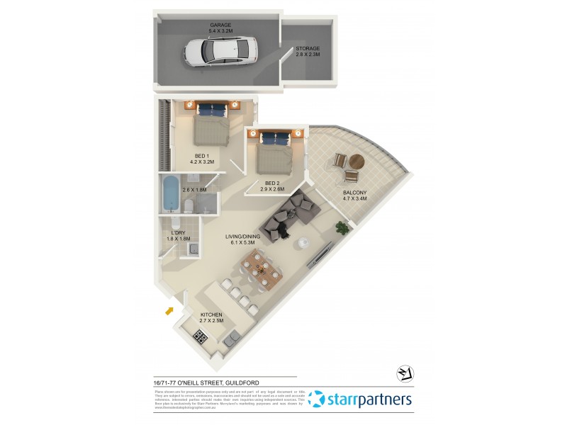 16/71-77 O’Neill Street, Guildford NSW 2161 Floorplan