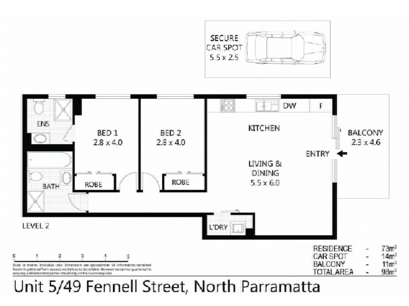 5/49 Fennell Street, North Parramatta NSW 2151 Floorplan