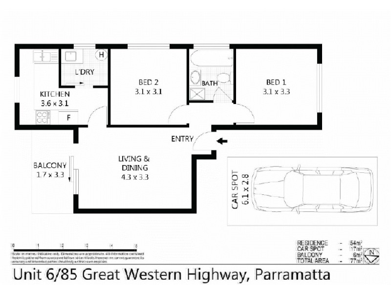 6/85-87 Great Western Highway, Parramatta NSW 2150 Floorplan