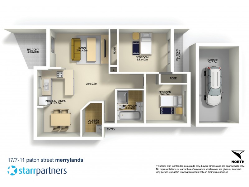 17/7-11 Paton Street, Merrylands NSW 2160 Floorplan