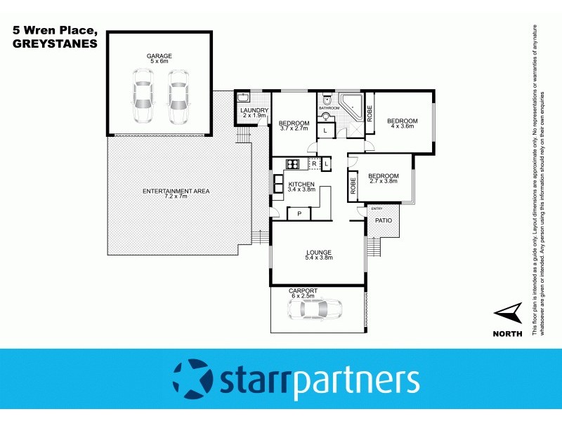 5 Wren Place, Greystanes NSW 2145 Floorplan