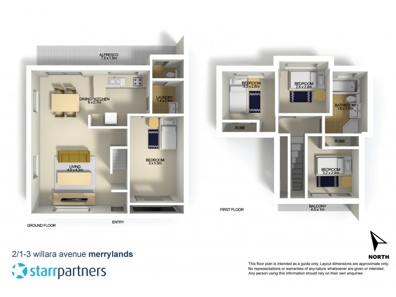 2/1-3 Willara Avenue, Merrylands NSW 2160 Floorplan