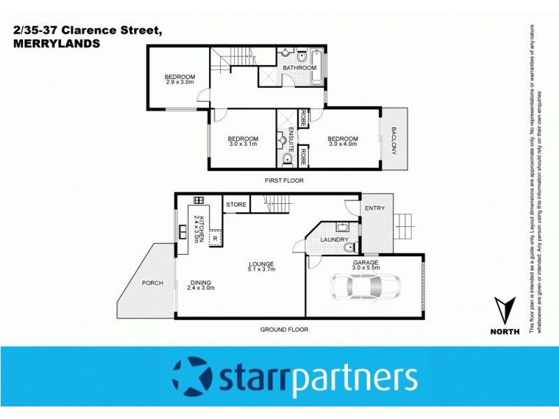 2/35-37 Clarence Street, Merrylands NSW 2160 Floorplan