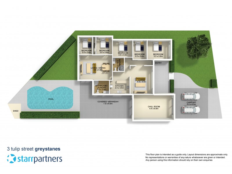 3 Tulip Street, Greystanes NSW 2145 Floorplan