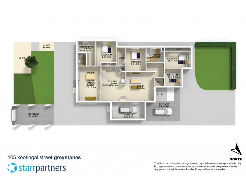 105 Kootingal Street, Greystanes NSW 2145 Floorplan