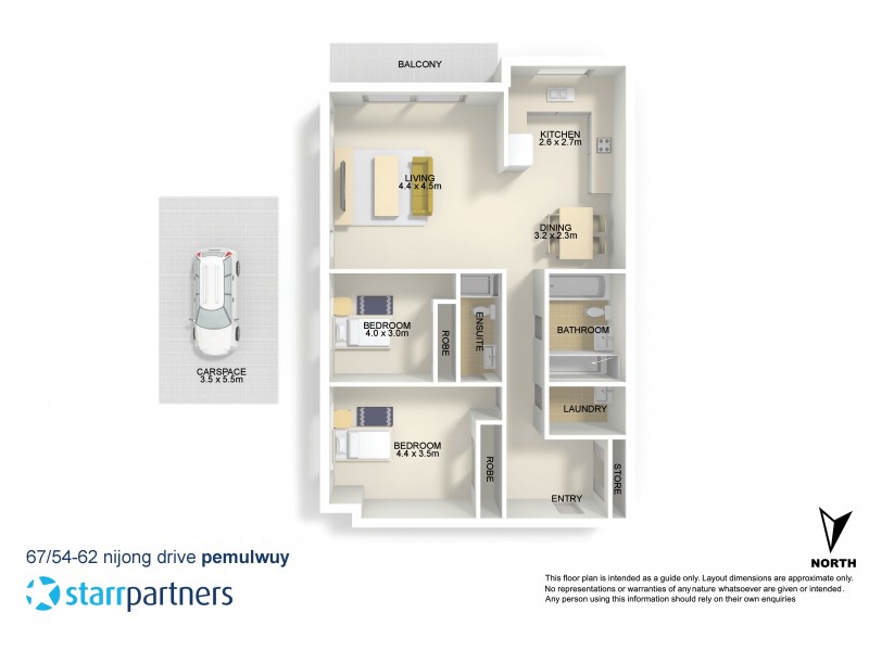 67/54-62 Nijong Drive, Pemulwuy NSW 2145 Floorplan