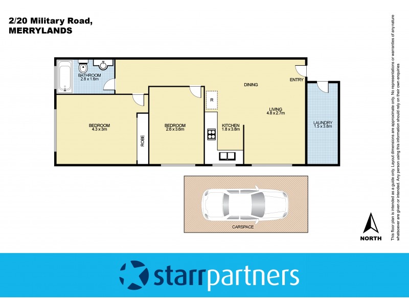 2/20 Military Road, Merrylands NSW 2160 Floorplan