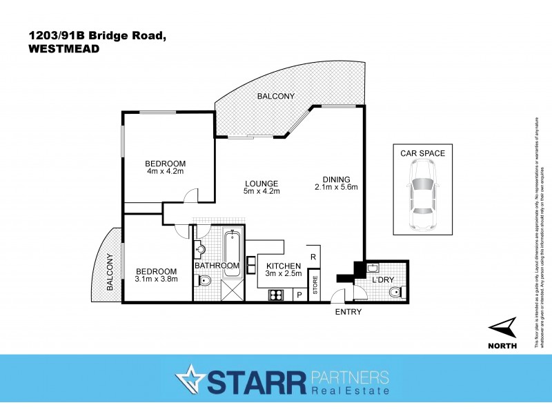1203/91B Bridge Road, Westmead NSW 2145 Floorplan