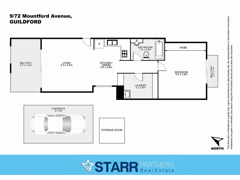 9/72 Mountford Avenue, Guildford NSW 2161 Floorplan