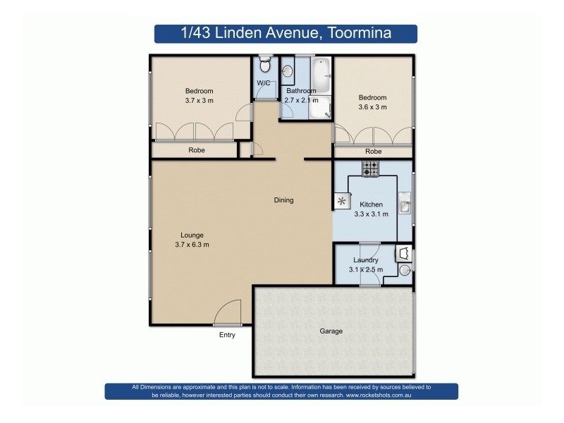 1/43 Linden Avenue, Toormina NSW 2452 Floorplan