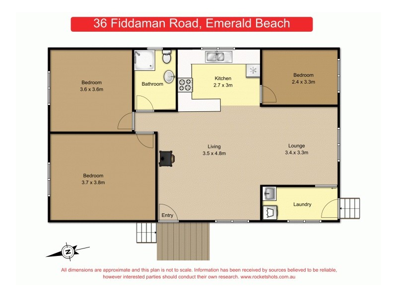 36 Fiddaman Road, Emerald Beach NSW 2456 Floorplan