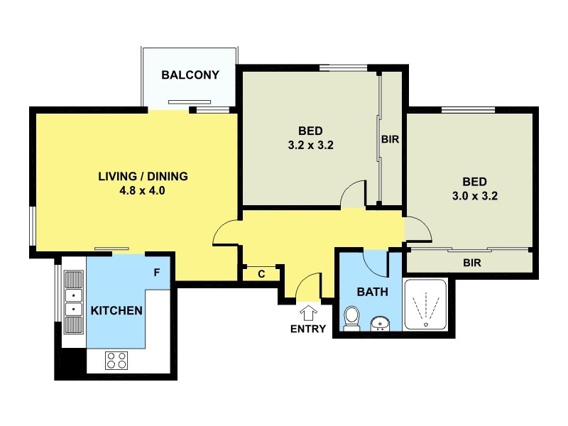 91/171 Flemington Road, North Melbourne VIC 3051 Floorplan