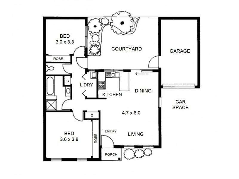 2/21 Main Street, Pascoe Vale VIC 3044 Floorplan