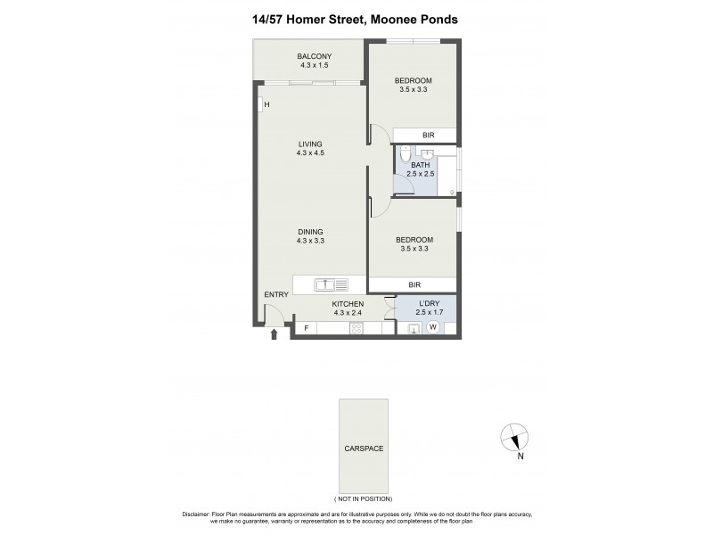 14/57 Homer Street, Moonee Ponds VIC 3039 Floorplan