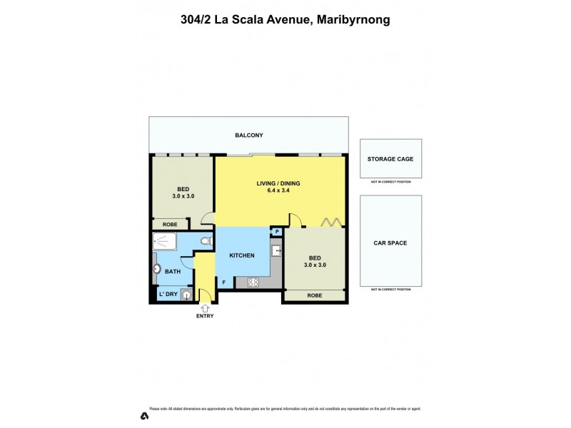 304/2 La Scala Avenue, Maribyrnong VIC 3032 Floorplan