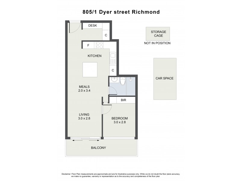 805C/1 Dyer Street, Richmond VIC 3121 Floorplan