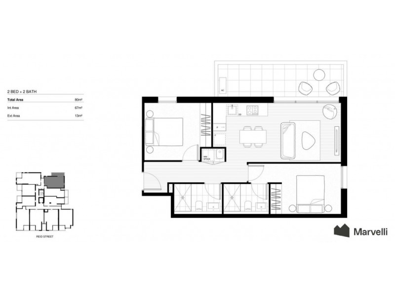 108/11 Reid Street, Fitzroy North VIC 3068 Floorplan