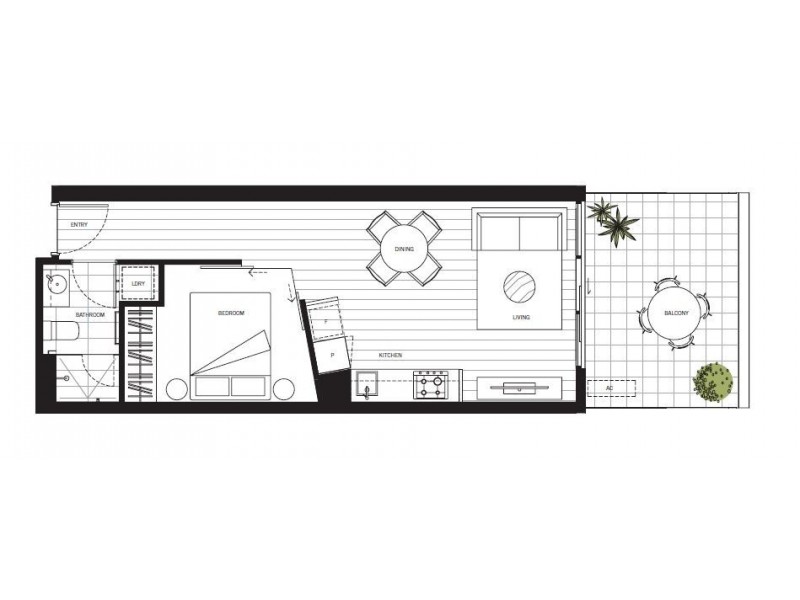 512/4 Acacia Place, Abbotsford VIC 3067 Floorplan